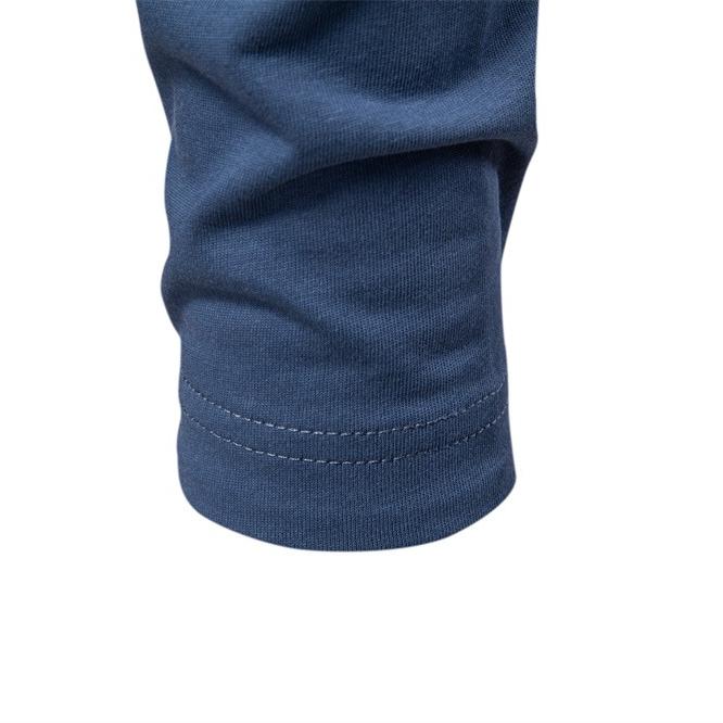 AIOPESON Premium 100% Cotton Men's Henley Collar Button T Shirt Solid Color Long Sleeve Basic New Autumn
