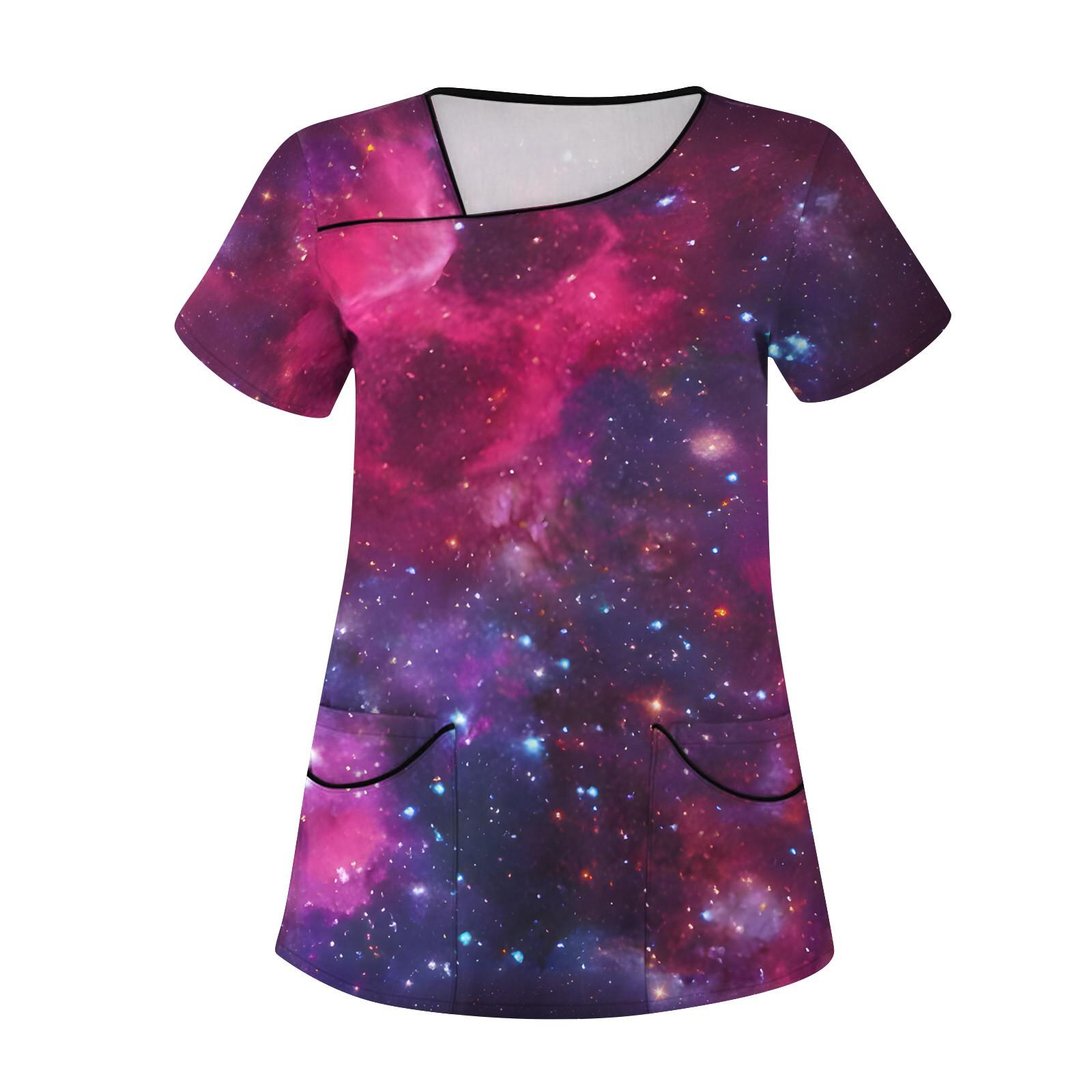 

Женская мода с принтом, короткий рукав, рабочая одежда с карманами, верхняя одежда XL винный