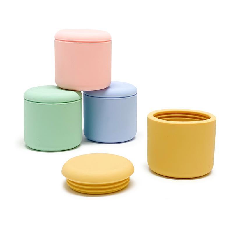 Portable Silicone Mini Travel Jars With Lid For Cosmetic Face Body Hand Cream Jewelry Powder Storage