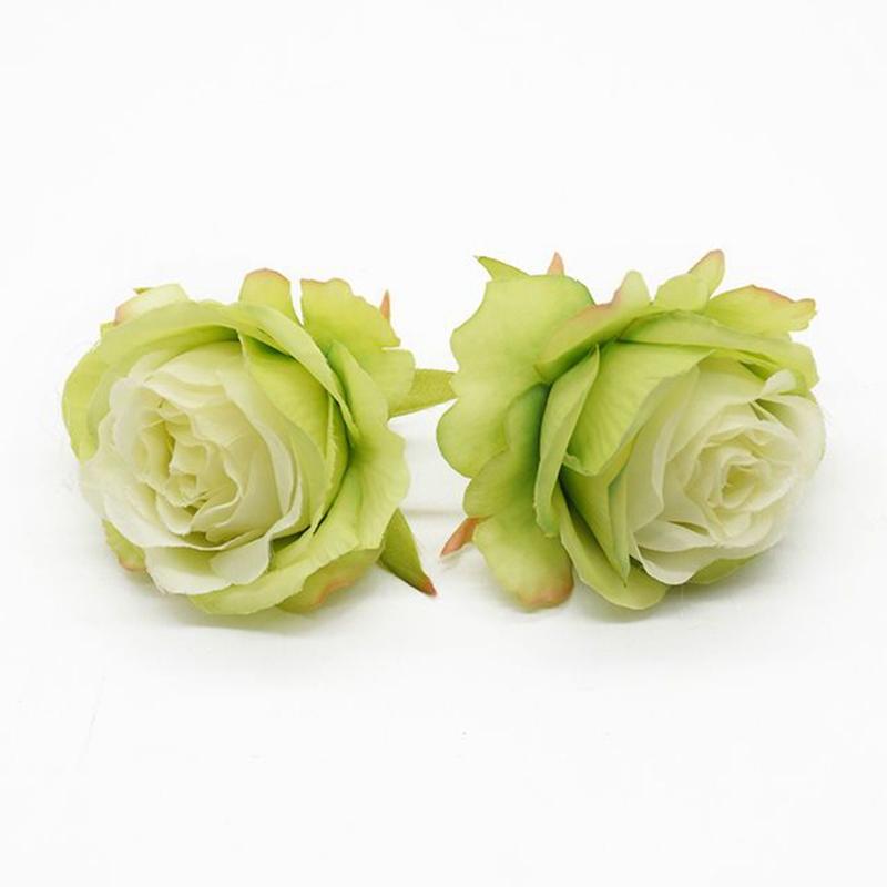 50Pcs Artificial Flowers Silk Roses Heads Home Wedding Decorations Valentine's Day Garland Palnts Wall Festival Diy Supplies Box