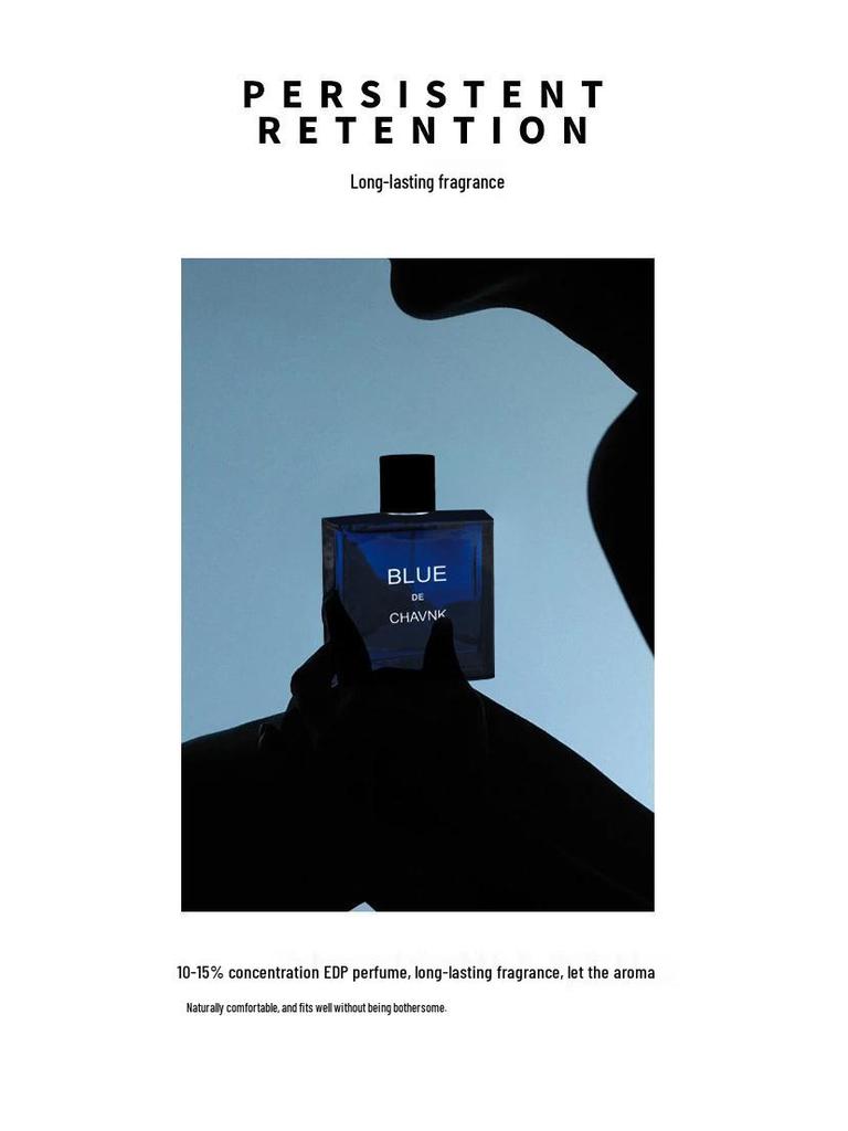 Small Town Yika Azure Men's Perfume 100ml - Long-lasting Fresh Eau de Toilette, Charming Sport.