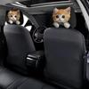 2-Piece Cute Orange Cat Print Car Headrest Covers, Car Interior Accessories, Soft And Comfortable, Easy To Install And Remove
