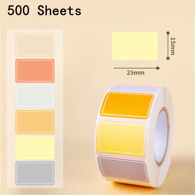 

500 Sheets Waterproof Colored Labels Stickers Removable Labels Solid Colors Tags for Inventory Address File Classification