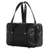 School Bag for High School Girls and Boston Faux Large Long Shoulder Black [Kayiyasu] Boys, Bag, Leather, Capacity, Lightweight, Unisex, Strap,
