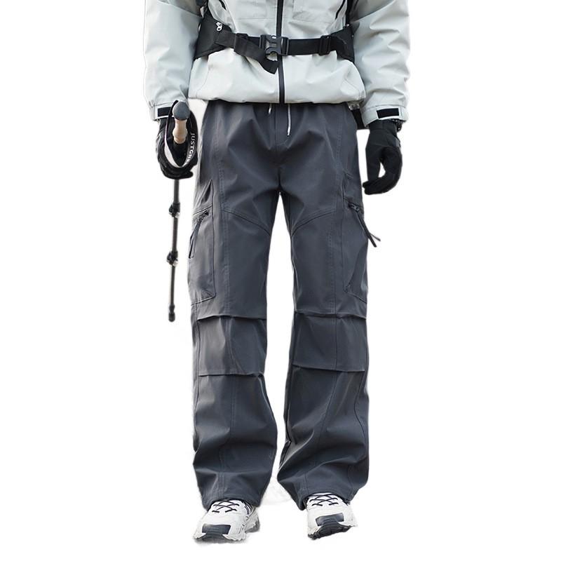 Mens Tactical Cargo Pants Fall Outdoor Hiking Workwear Straight Cut Quick Dry Multi Pocket Utility Trousers