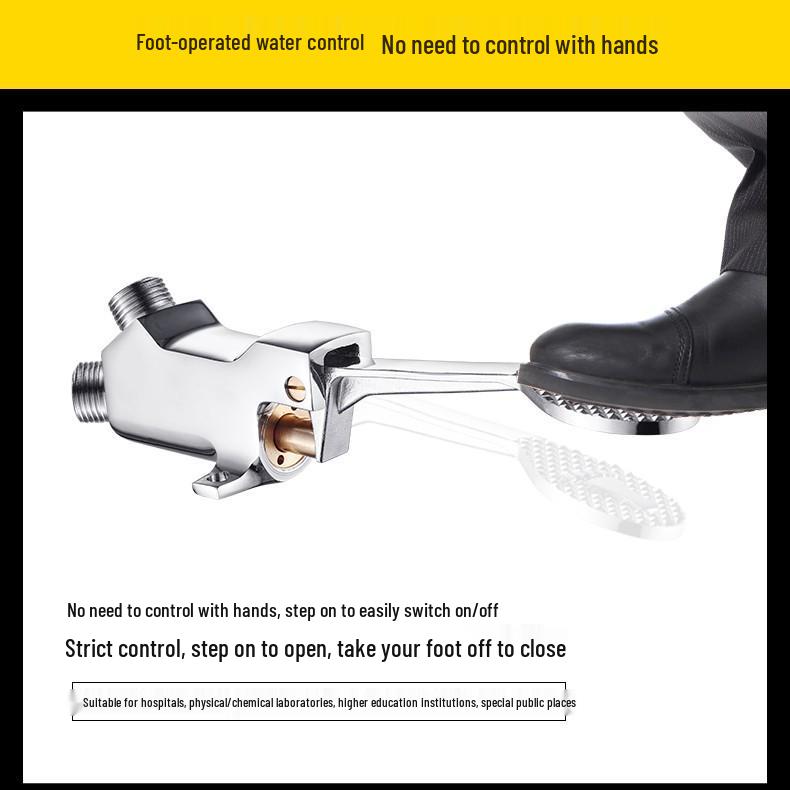Fußbetätigtes Vollkupfer-Armaturventil für Krankenhaus- und Laborwaschbecken
