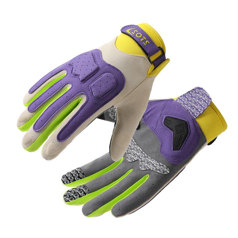 Bicycle locomotive sports anti-skid shock absorption anti-skid men s and women s touch screen machine gloves S