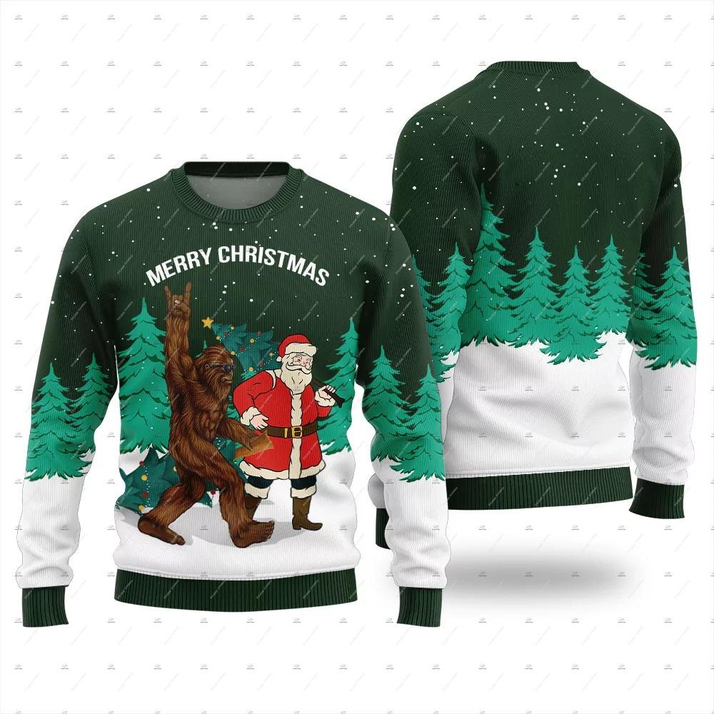 Christmas Cosplay Santa Claus Pet Anime Cartoon Skull Vintage Winter Ugly Sweater 3DPrint Harajuku Pullover Funny Long Sleeves X