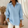 Vintage Art Casual Shirt With Splicing Fabric For Women Spring Autumn Wear