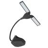 Flexibles LED Klemmleselicht LED Notenpultleuchte Lampe mit 2 Lampen