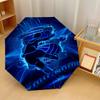 BIRMINGHAM CITY Football Parapluie Pliant Automatique 3 Plis 8 Baleines Coupe-Vent Protection Solaire Pluie Pour Voyage Extérieur Usage Quotidien