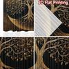 2D flat printing 2pcs Curtain Window Curtains Golden Tree Design Digital Printed Polyester Drapes Festive Wall Decor Perfect for