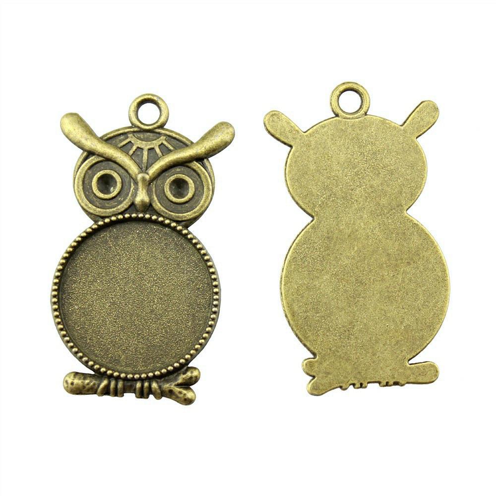 Fit 20mm Round Cabochon Bezel Pendant Setting Handmade Craft Blanks Frames