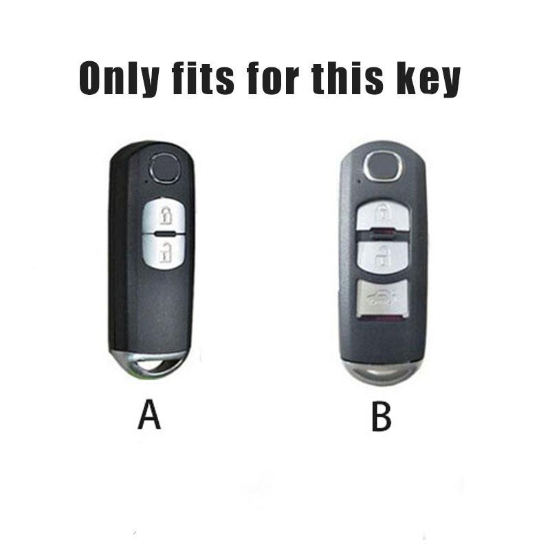 Leather Car Key Case Cover Shell For Mazda 2 3 5 6 Demio CX-3 CX-4 CX-5 CX-7 CX8 CX-9 MX5 Axela Atenza 2015-2019 Car Accessories