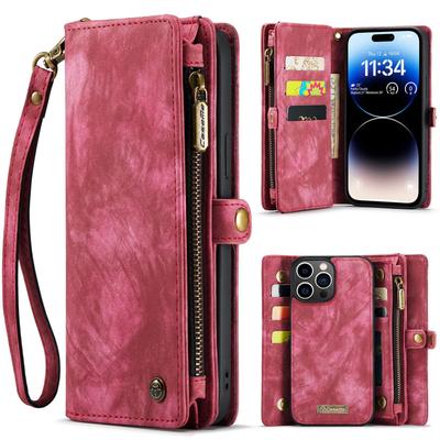 Detachable Magnetic Zipper Wallet Phone Case for IPhone 13 12 Mini 15 14 11 Pro XS Max X XR 7 8 Plus Card Holder Leather Cover