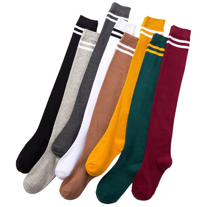 Women's Over-the-Knee Socks: College Style Japanese/Korean Mid-Calf Long Socks for Spring and Autumn