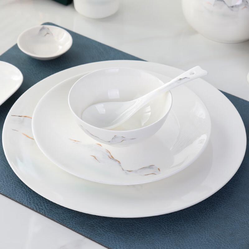 ZISIZ European Style Ceramic 3-Piece Plate Set