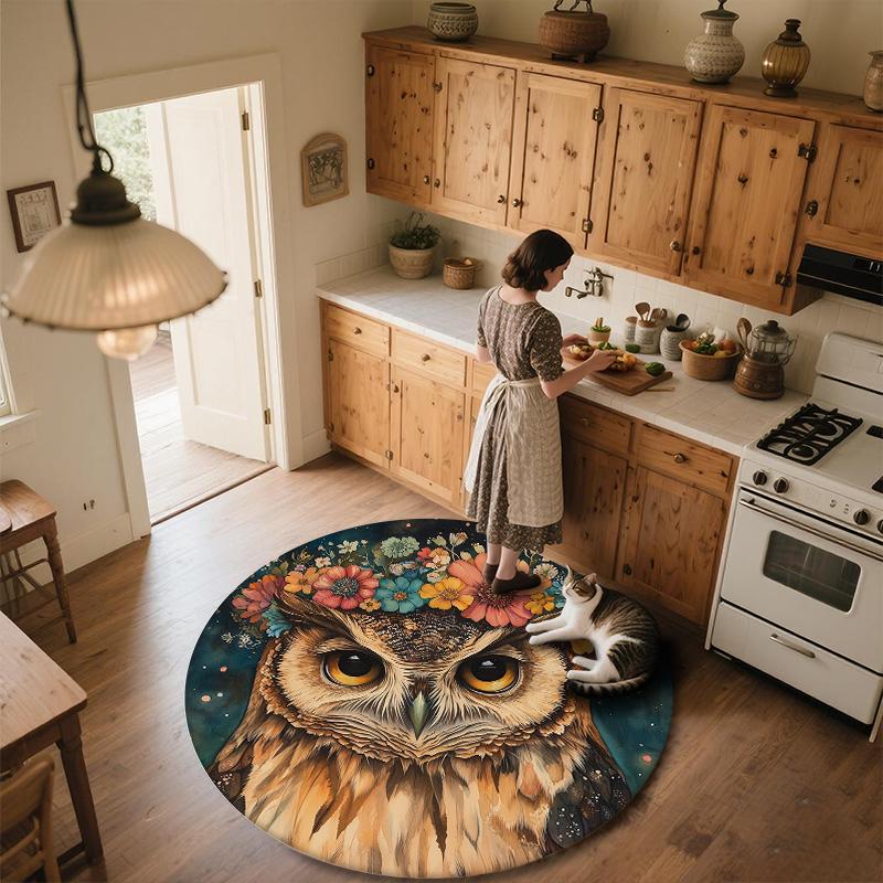 Animals,Round Area Rug,Carpet Rug for Living Room Bedroom Sofa Playroom Decor,Non-slip Floor Mat