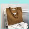 Chic Corduroy Tote Bag For Women With Magnetic Closure And Mobile Pocket For Daily Use