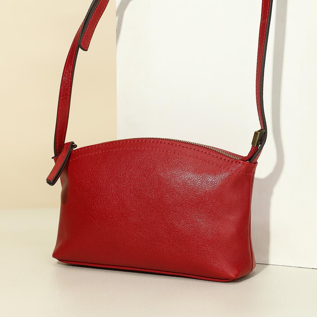 Genuine Leather Shoulder Bag, Commuter Fashion, Ladies' Small Shoulder Bag, Trendy Date, Quality Crossbody Bag