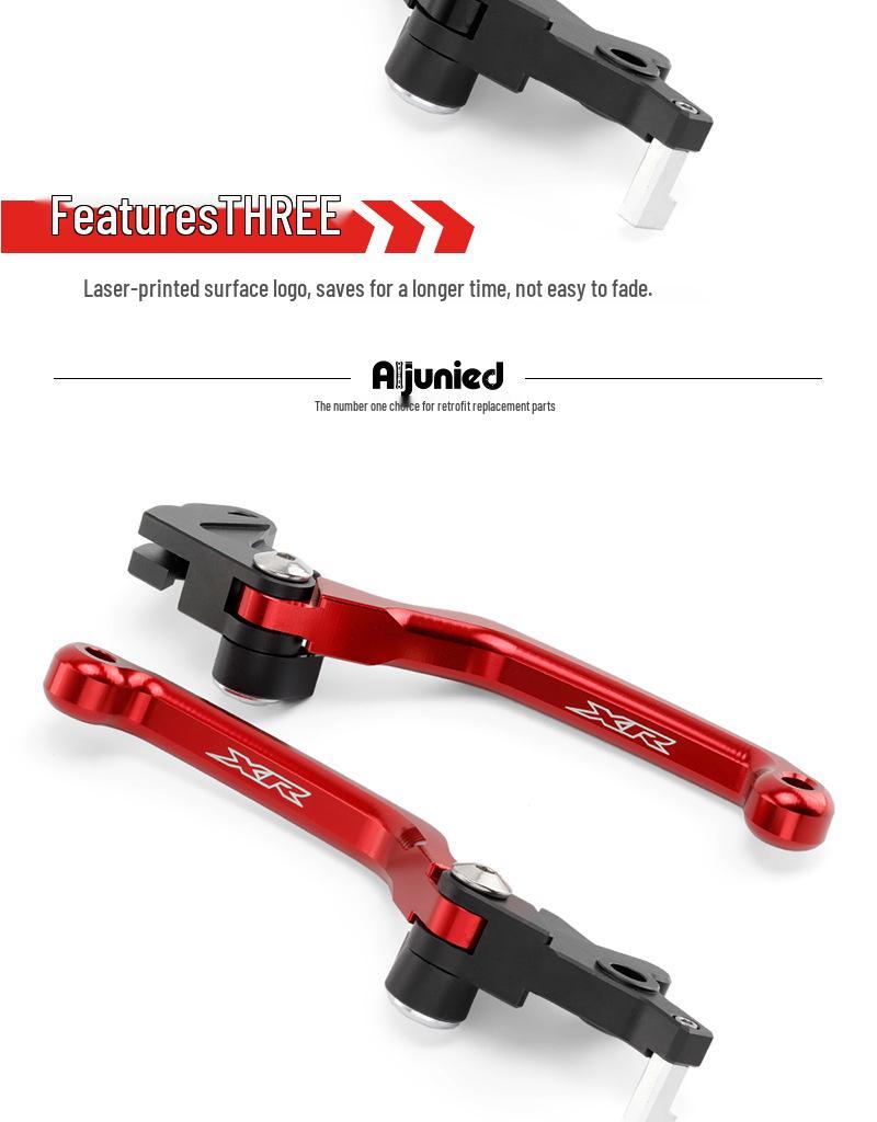 Honda XR650L/XR150L Rally Short Brake & Clutch Levers Bent Horn Version