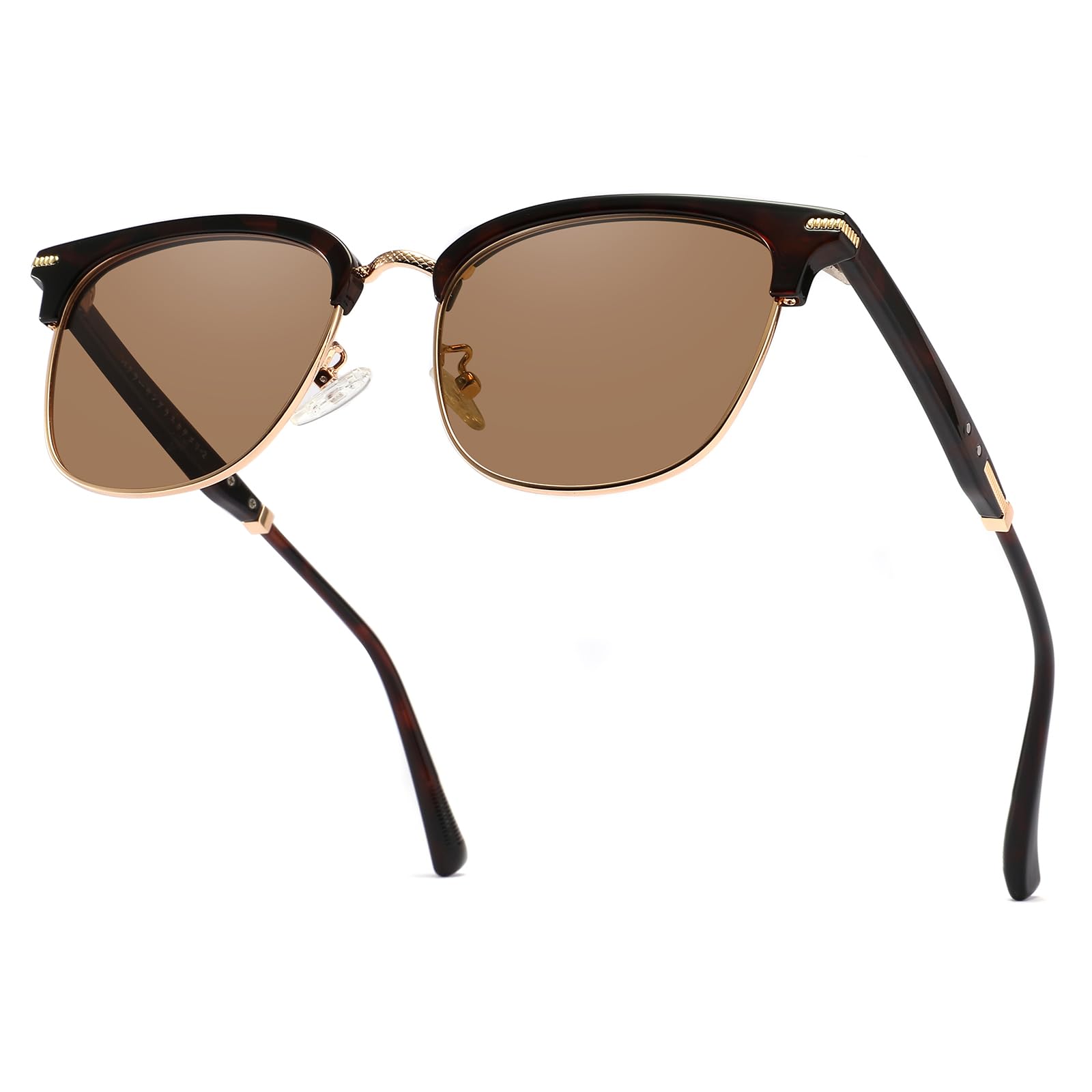 

[PUKCLAR] PUKCLAR Sunglasses for Men and Women, TR Half-Frame Metal Frame, Polarized Lenses, Multiple Colors, Suitable for Commuting and Cafes