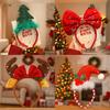 High Quality4pcs Christmas Headbands for Women - Reindeer Antler & Big Bow Hair Clips Set, Festive Party Headpiece with "Merry Christmas" Design,