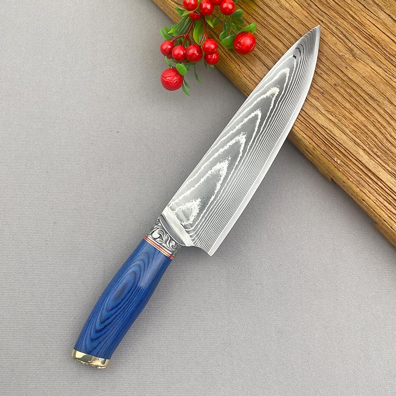67Layer Damascus Steel Chef Knife Razor Sharp VG10 Home Kitchen Gyuto Slicing Meat Salmon Fish Vegetable Knives