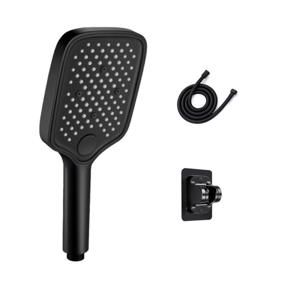Rectangular Large Panel Pressurized Shower Head 3 Mode Rain Shower Set Barber Shop