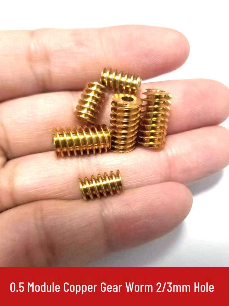 0.5 Module Copper Worm Gear Helical Gear with 2mm-3mm Shaft Hole