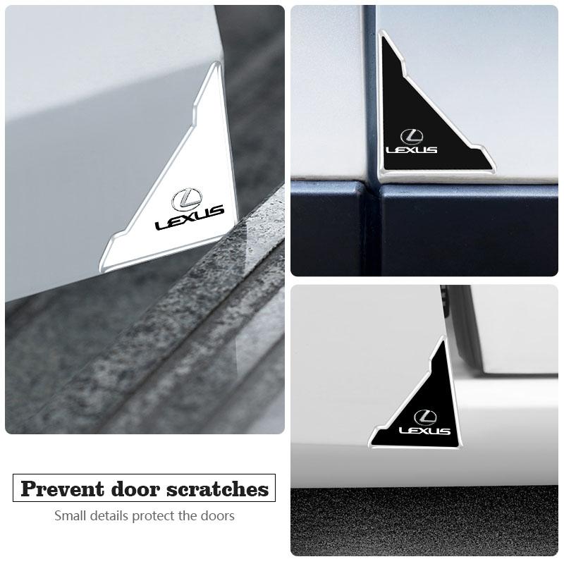 2 Stück durchsichtige Schutzkleber für Autotür-Ecken für Lexus LS LC RZ IS350 ES300 GS350 CT200h GX460 LX570 RX500h NX300 UX260