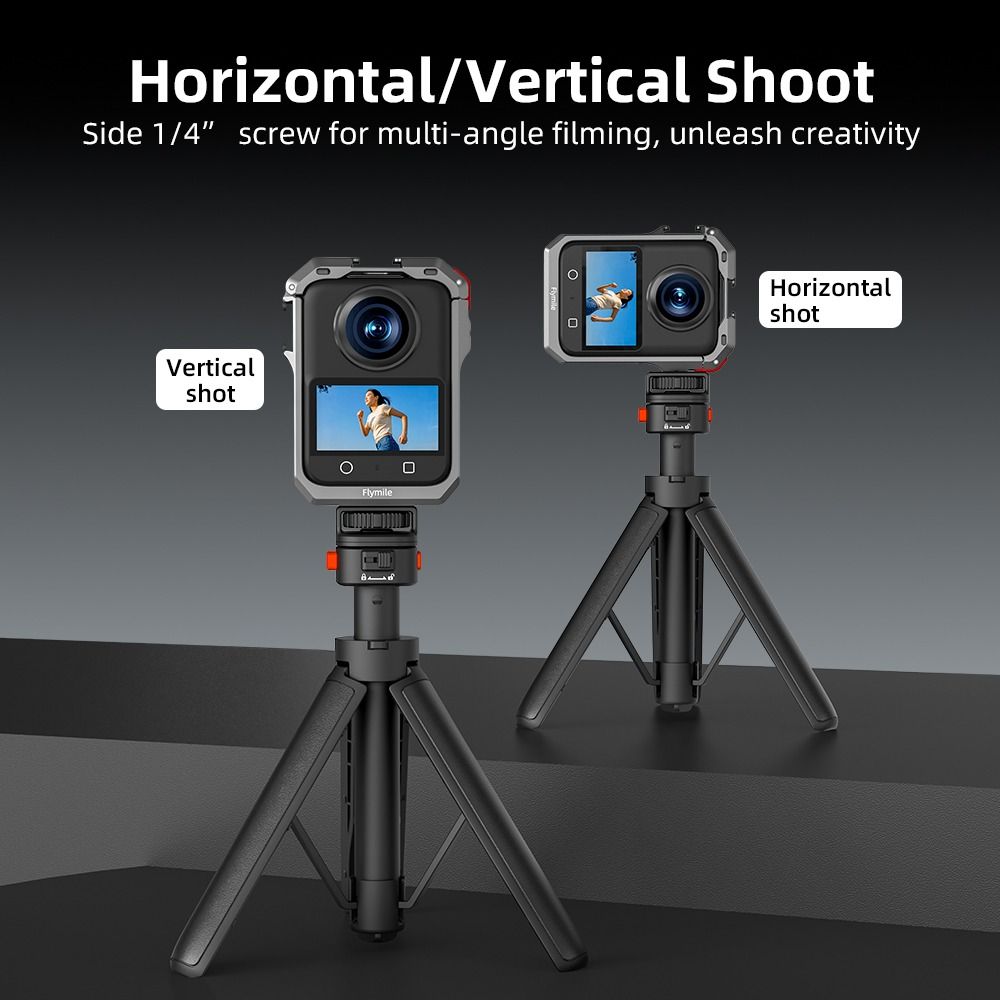 Quick Release Metal Rabbit Cage Cold Shoe Mount Frame for DJI Osmo 360 Action Camera Accessories