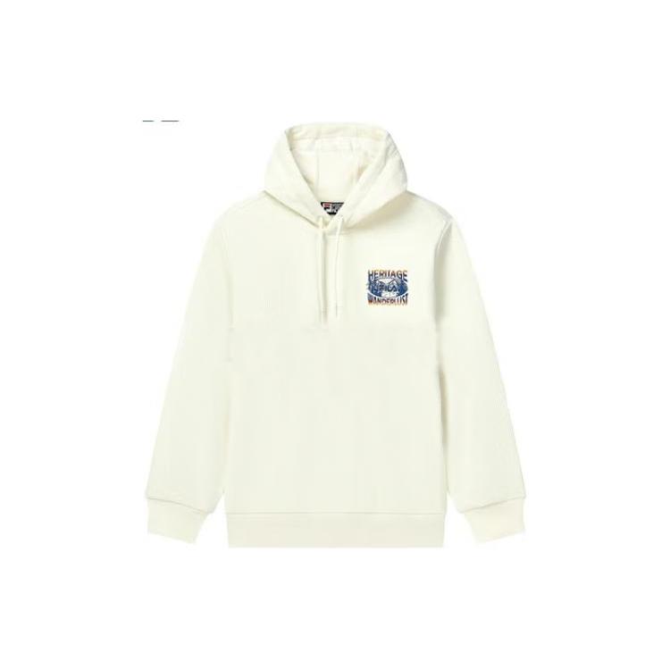 FILA Толстовки Мужские Цвет цветущей груши Белый С капюшоном Умеренный Обычный F11M248204F-IV L