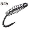 Sharpened Chub Steel 10pcs Carbon Spring Fishing Hooks Fish Tackle