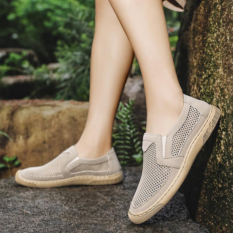 Sommer Männer Verschnaufpause Mesh Casual Schuhe Männer Müßiggänger Komfortables Fahren Schuhe Mokassins Mann Wohnungen Schuhe