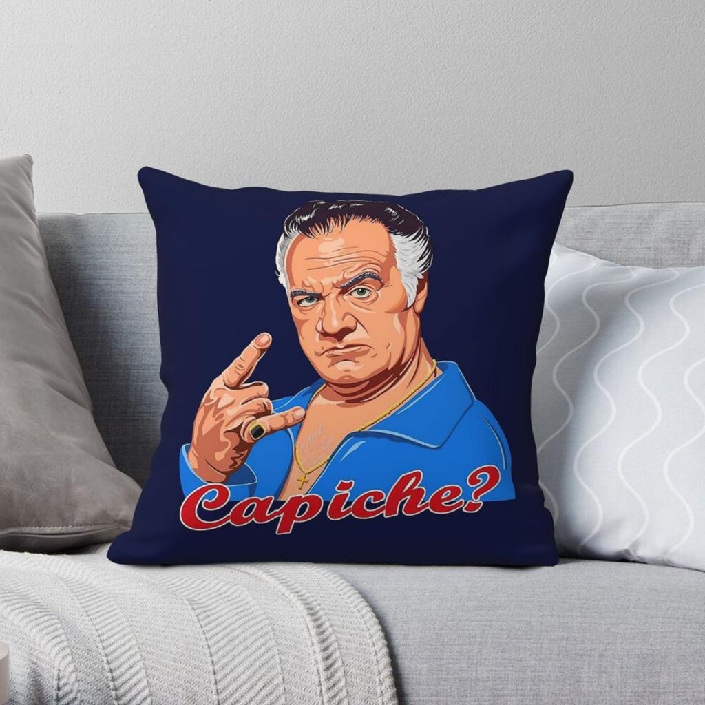 Sopranos Paulie Gualtieri Capiche Square Pillowcase Polyester Linen Velvet Printed Zip Decorative Throw Pillow Bed Cushion Cover
