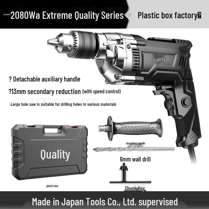 220V Multifunctional Electric Drill & Screwdriver for Home Use