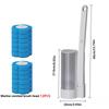 Disposable Toilet Brush Replacement Brush Head Cleaning Brush Kit Toilet Bowl Brush Long Handle Wall-mounted Wc Accessories Tool