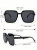 6PCS Mixed Set Fashion Glasses Large Square Frame Stylish Glasses Oval Frame Simple Glasses Unisex Suitable for Daily Wear