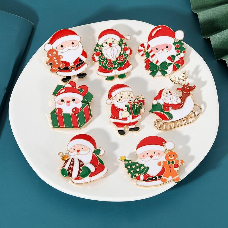 New fashion christmas brooches - sleigh, santa, and reindeer pins for women