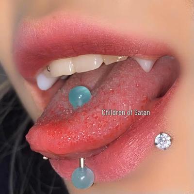 Stal Tytanowa Hot Girl Kolczyk w Języku i Akrylowa Biżuteria do Piercingu