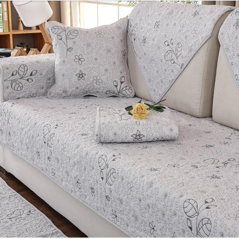 Versiune coreeană Covoraș de canapea cu două fețe, modern, universal pentru toate anotimpurile, cârpă pentru praf, proaspătă, anti-alunecare, eliberare de nisip pentru acasă