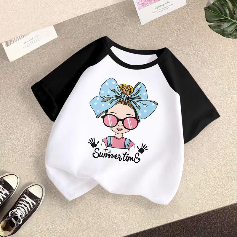 Children's Casual Short-sleeved T-shirt - Summer Girls' Fashion Top