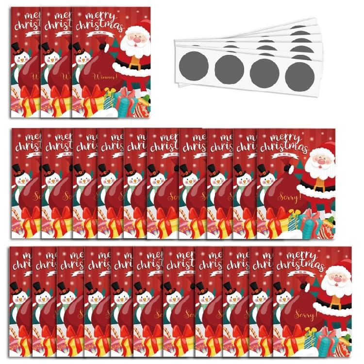 Christmas Themed Scratch off Cards Engaging Party Game Souvenirs for Children 1