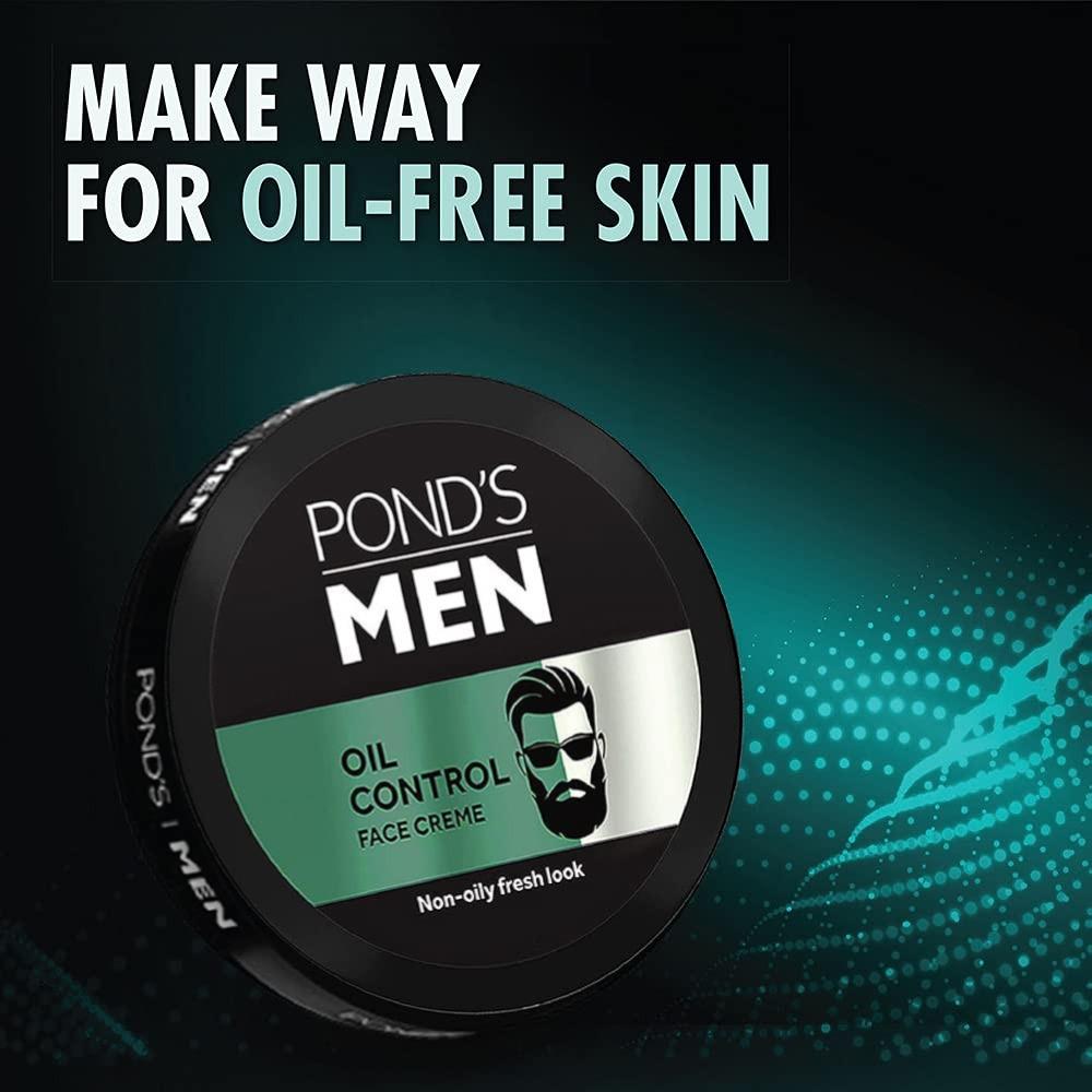 POND'S Men Oil Control Face Crème 55g For Oily Skin, Matte Look Moisturizer For Men, Lightweight Daily Hydrating Cream