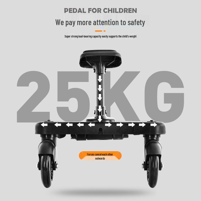 Double Stroller Second Seat for Twins - Child Helper Attach