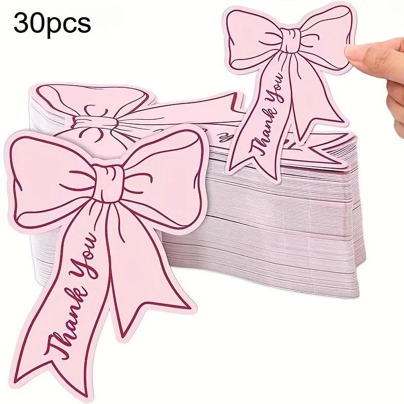 

30pcs Bow Mini Thank You Cards with Blank Seat Message Notes Business Anniversaries Graduations Birthday Wedding Invitation Card