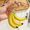 PU Banana Fruit Banana Keychain Cute Fashion Fruit Key Ring PU Leather Pendant  Small Gift