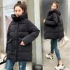 Down Cotton Clothing Women's Winter Small Style Mid-length Small Children's Winter Hooded Wide