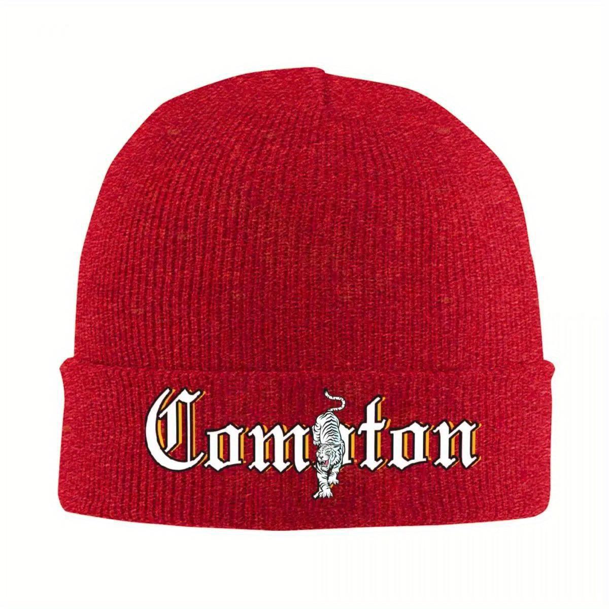 New Fashion Beanie Hats Compton Original Logo Knit Hat Kpop Elastic Unisex Women  Caps Autumn Custom Vintage Bonnet Hats